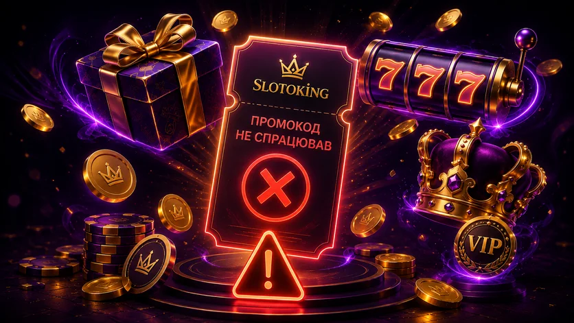 A Slotoking coupon marked as a promo code that did not work